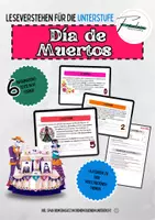 Vorschau - Arbeitsblätter - 💀 Día de los Muertos - Leseverstehen UNTERSTUFE 💀 - Deckblatt