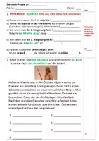 Vorschau - Klassenarbeiten - Deutsch-Probe (Adjektive) 5 - Deckblatt