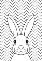 Vorschau - Mal- und Bastelvorlagen - Malvorlagen Osterhase - Auch als Collage einsetzbar - Seite 1