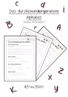 Vorschau - Arbeitsblätter - AB das durcheinandergeratene Alphabet - Deckblatt