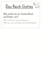 Vorschau - Arbeitsblätter - Das Vater unser, Vaterunser - Gottes Reich auf Erden, Station; DIN-A4 - Seite 1