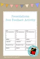 Vorschau - Arbeitsblätter - Presentations. Peer Feedback - Deckblatt