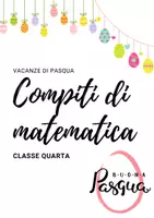 anteprima - Esercizi - Compiti matematica Pasqua 4 - Pagina di copertina