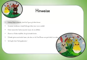 Vorschau - Mal- und Bastelvorlagen - Kunst im Frühling / zu Ostern - 3D Dekoration - Seite 1