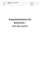 Vorschau - Arbeitsblätter - Sensoren - M-Niveau + LSG - Deckblatt