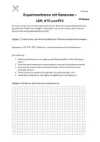 Vorschau - Arbeitsblätter - Sensoren - M-Niveau + LSG - Seite 1