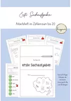 Vorschau - Arbeitsblätter - Arbeitsheft erste Sachaufgaben für Freiarbeit und Unterricht - Deckblatt