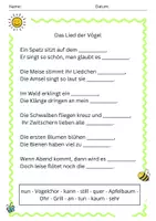 Vorschau - Arbeitsblätter - Frühlingsgedichte Klasse 3/4: Reimwörter ergänzen - Seite 3