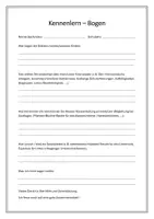 Vorschau - Anderer Materialtyp - Bogen zum Kennenlernen der Eltern - Deckblatt