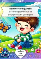 Vorschau - Arbeitsblätter - Frühlingsgedichte Klasse 3/4: Reimwörter ergänzen - Deckblatt