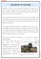 anteprima - Materiale di supporto/inclusione - The history of Scotland: reading comprehension / La storia della Scozia: comprensione della lettura - Pagina 1
