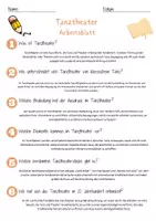 Vorschau - Arbeitsblätter - Tanztheater Arbeitsblatt 7. & 8. Klasse Choreografie AB mit Lösungen - Seite 2