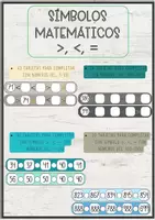 Vista previa - Tarjetas / Manipulativos - Símbolos matemáticos: mayor, menor e igual que - Portada