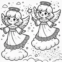 anteprima - Materiale per pittura e bricolage - Angeli Disegni da colorare (50 illustrazioni da colorare) - Pagina 1