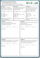 Vorschau - Arbeitsblätter - Prozentrechnen mit der Formel - Deckblatt