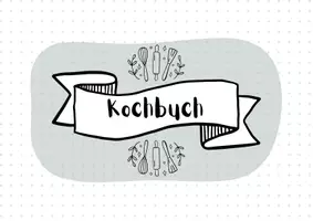 Vorschau - Mal- und Bastelvorlagen - Kochbuch blanko Hauswirtschaft Notizenapps - Deckblatt