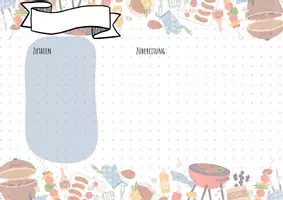 Vorschau - Mal- und Bastelvorlagen - Kochbuch blanko Hauswirtschaft Notizenapps - Seite 3