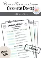Vorschau - Arbeitsblätter - Movie Analysis: Cinematic Devices - Basic Terminology - Deckblatt