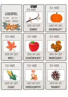 Vorschau - Spiele - Lesespiel - Ich habe ... Wer hat ...? (Herbst) - Seite 1
