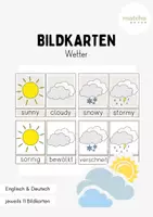 Vorschau - Bildkarten - Bildkarten - Wetter (Englisch & Deutsch) - Deckblatt