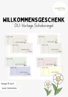 Vorschau - Mal- und Bastelvorlagen - Willkommensgeschenk - DU Vorlage (Schokoriegel) - Deckblatt