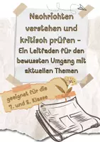 Vorschau - Arbeitsblätter - Nachrichten verstehen & kritisch prüfen - Leitfaden für bewussten Umgang mit aktuellen Themen - Deckblatt