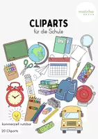 Vorschau - selbst erstellte Cliparts/Grafiken - Cliparts Schule - kommerzielle Nutzung - Deckblatt