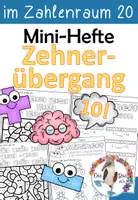 Vorschau - Arbeitsblätter - Mini - Falthefte - Zehnerübergang - Zahlenraum 20 - Addition & Subtraktion - Deckblatt