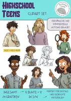 Vorschau - selbst erstellte Cliparts/Grafiken - Clipart-Set - Highschool Teens - Deckblatt