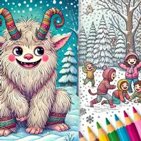 anteprima - Materiale per pittura e bricolage - Krampus Disegni da colorare (50 illustrazioni da colorare) - Pagina di copertina