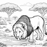 anteprima - Materiale per pittura e bricolage - Leoni Disegni da colorare (50 illustrazioni da colorare) - Pagina 3