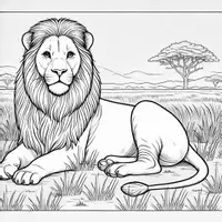anteprima - Materiale per pittura e bricolage - Leoni Disegni da colorare (50 illustrazioni realistiche da colorare) - Pagina di copertina