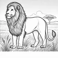 anteprima - Materiale per pittura e bricolage - Leoni Disegni da colorare (50 illustrazioni realistiche da colorare) - Pagina 1