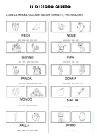 anteprima - Esercizi - Leggo da solo e scopro il disegno giusto - Pagina 1