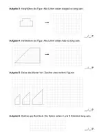 Vorschau - Klassenarbeiten - Mathe-Klassenarbeit (3. Klasse, Figuren abzeichnen, spiegeln, vergrößern und verkleinern) - Seite 1