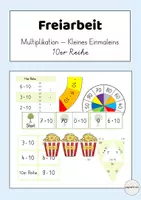 Vorschau - Spiele - Freiarbeit 10er-Reihe Multiplikation - Deckblatt