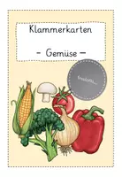 Vorschau - Fördermaterial/Inklusion - DaZ: Klammerkarten - Wortschatz Gemüse (zweifach differenziert) - Deckblatt