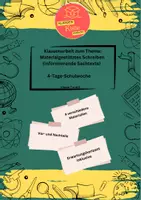 Vorschau - Arbeitsblätter - 📚 Klassenarbeit: Materialgestütztes Schreiben – Die 4-Tage-Woche 🏫✍️ - Deckblatt