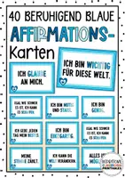 Vorschau - Mal- und Bastelvorlagen - Mutmacherkarten | BERUHIGEND BLAU | Positive Affirmationen - Deckblatt