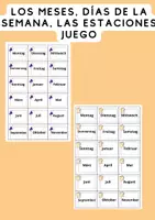 Vorschau - Spiele - Juego, los meses, los días de la semana y las estaciones - Deckblatt