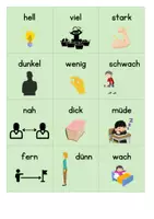 Vorschau - Stationenlernen - Gegenteile Adjektive Merk es dir Spiel Partnerarbeit Deutsch DaZ - Seite 2