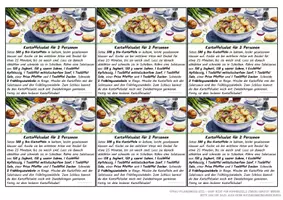 Vorschau - Mal- und Bastelvorlagen - Feriengrüße Kärtchen mit Rezept: Kartoffelsalat - Seite 3