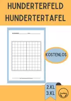 Vorschau - Arbeitsblätter - Hunderterfeld Hundertertafel leer kostenlos - Deckblatt