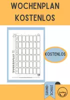 Vorschau - Anderer Materialtyp - Wochenplan für Grundschüler kostenlos - Deckblatt