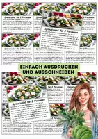 Vorschau - Mal- und Bastelvorlagen - Feriengrüße Kärtchen mit Rezept: Spinatsalat mit Radieschen - Seite 2