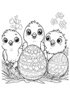 Vorschau - Arbeitsblätter - Ostern Ostereier Kücken Motiv Ausmalbilder ausmalen - Seite 2