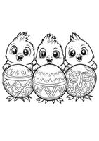 Vorschau - Arbeitsblätter - Ostern Ostereier Kücken Motiv Ausmalbilder ausmalen - Seite 3