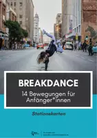 Vorschau - Stationenlernen - Tanzen⎜Breakdance - Anfänger 14 Grundschritte Stationskarten - Deckblatt