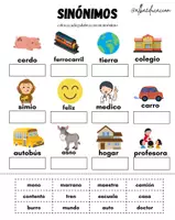 Vista previa - Hojas de trabajo - antónimos y sinónimos - página 2
