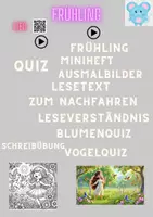 Vorschau - Arbeitsblätter - Frühling Miniheft mit Frühlingslied - Seite 1